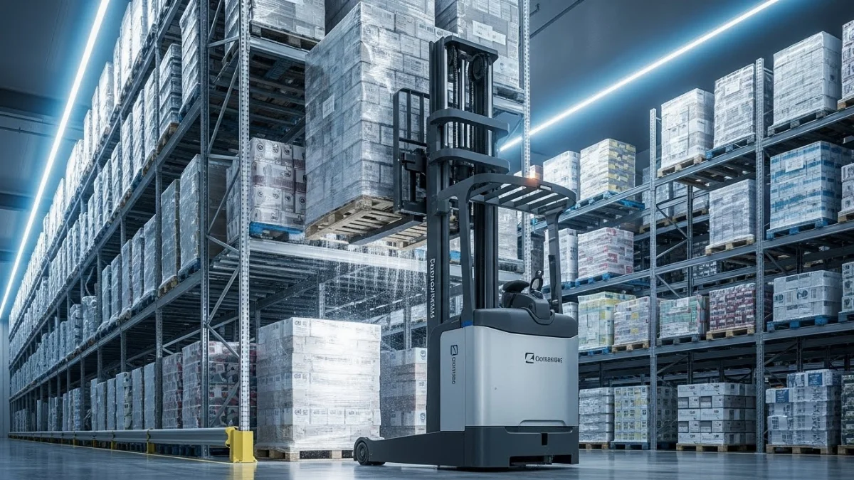 Xe nâng điện kho lạnh hoạt động trong môi trường nhiệt độ âm sâu