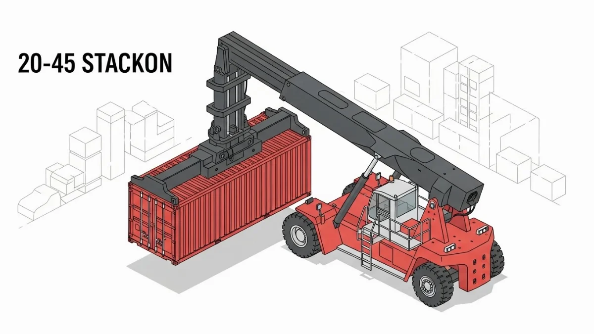 Dịch vụ thuê xe nâng 20-45 tấn bốc dỡ hàng hóa container nhanh chóng.