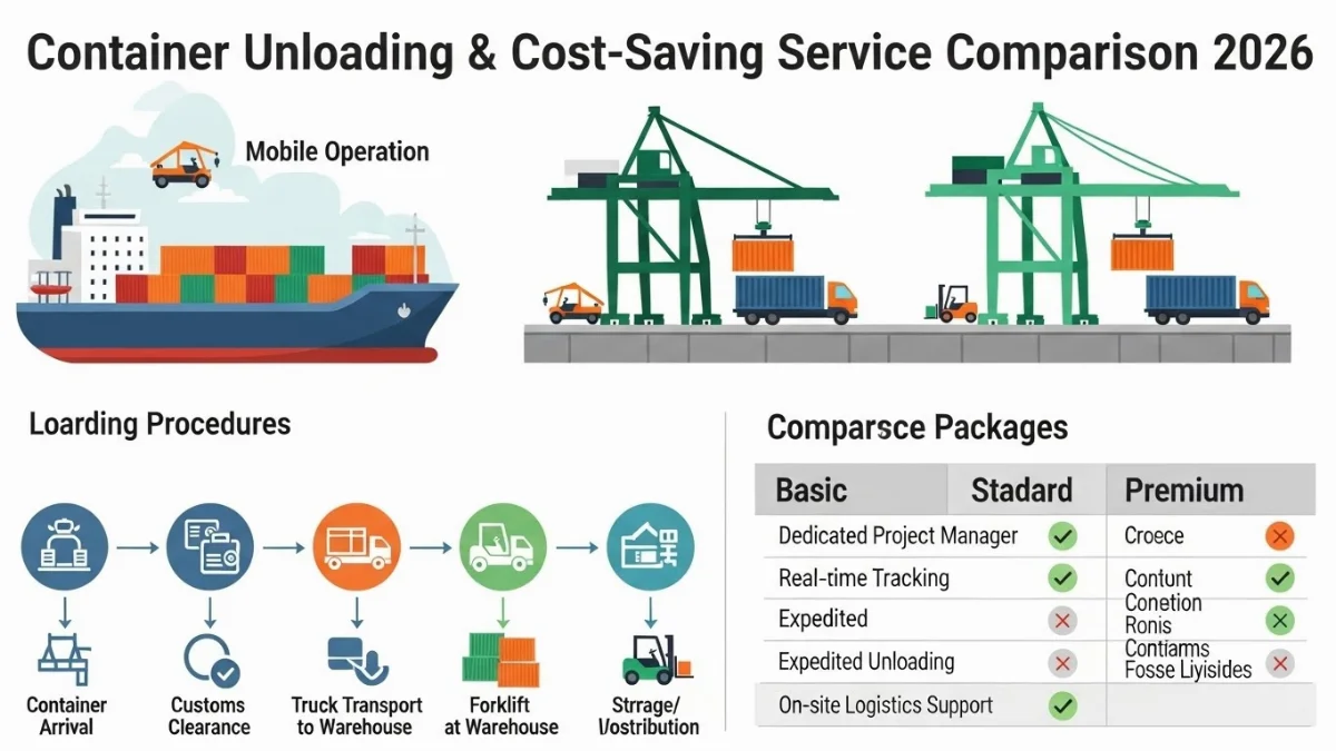Xe nâng điện hiện đại đang di chuyển hàng hóa trong kho sau khi rút cont
