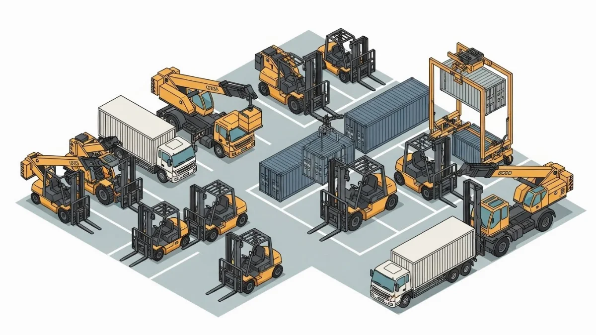 Tài xế chuyên nghiệp vận hành xe nâng an toàn tại khu công nghiệp