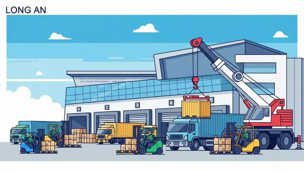 Xe nâng dầu hoạt động mạnh mẽ tại KCN Bến Lức Long An