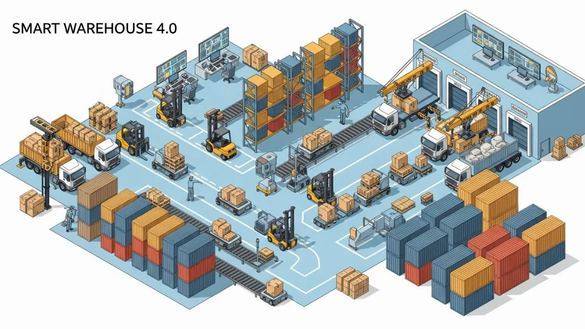 Doanh nghiệp thuê xe nâng AGV tự động tối ưu chi phí vận hành kho