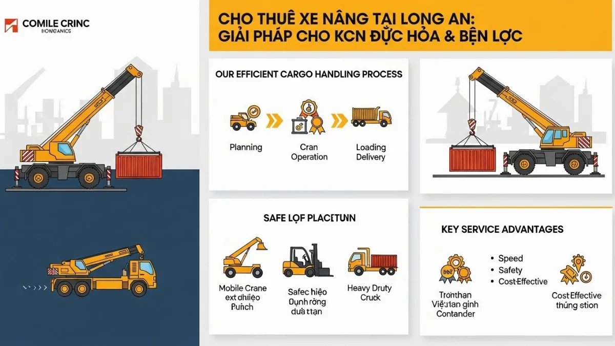 Công ty cho thuê xe nâng uy tín tại Long An với đa dạng xe
