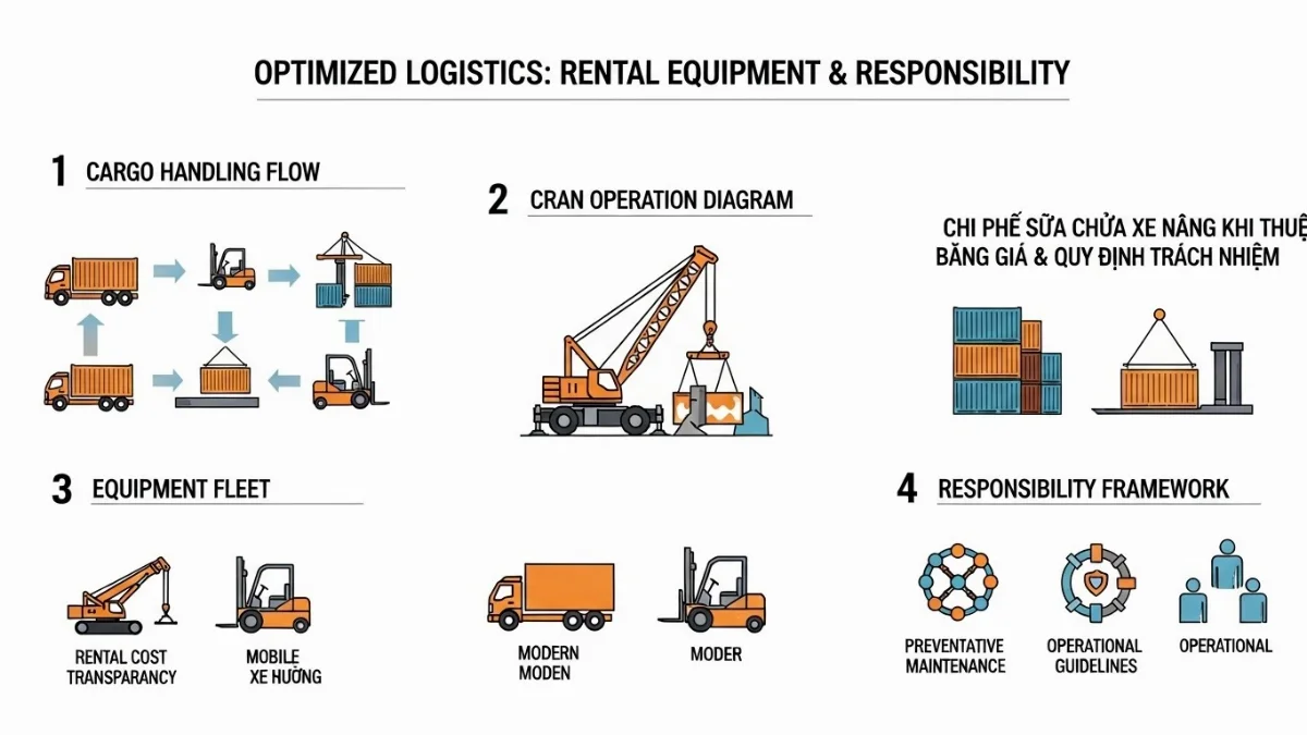 Xe nâng bị hỏng cần kiểm tra và sửa chữa
