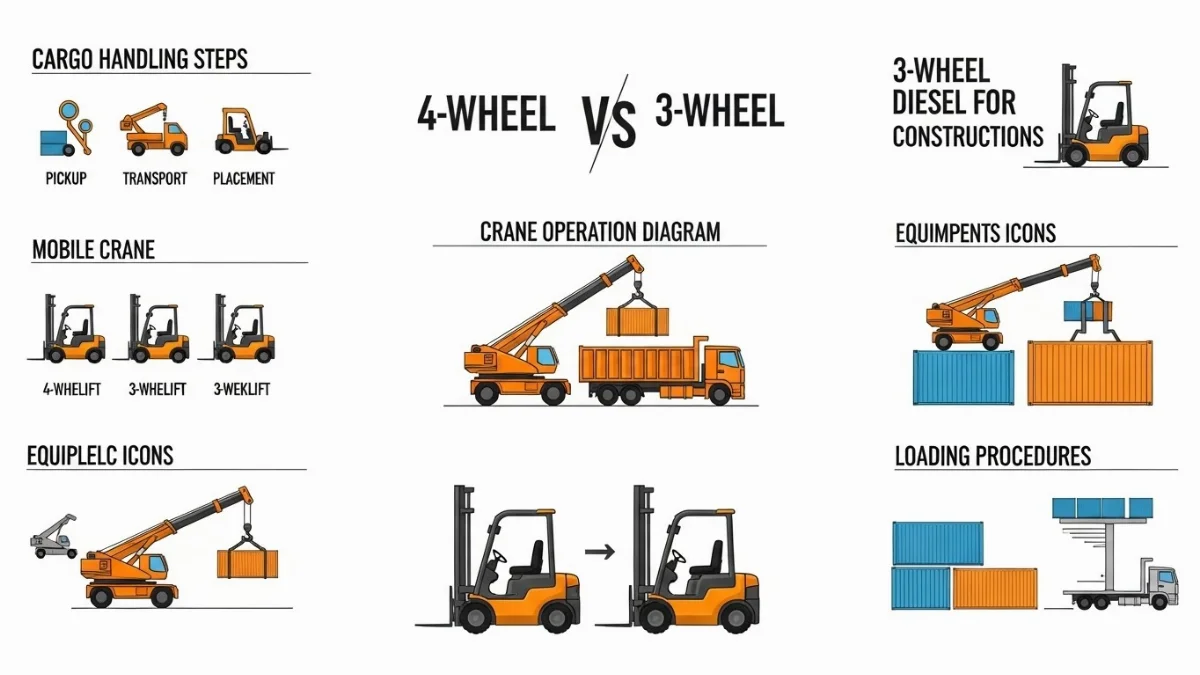 Xe nâng dầu chuyên dụng công trường xử lý địa hình khó khăn