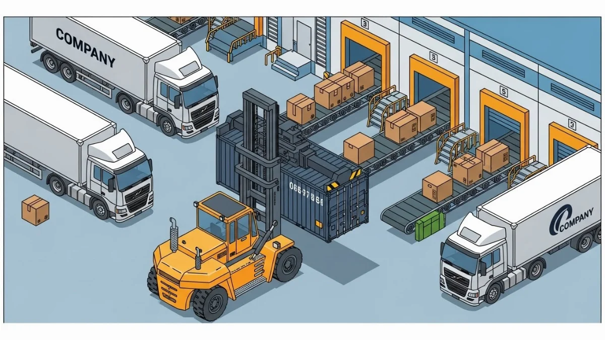 Xe nâng dầu chuyên dụng đang hoạt động tại một công trường xây dựng.