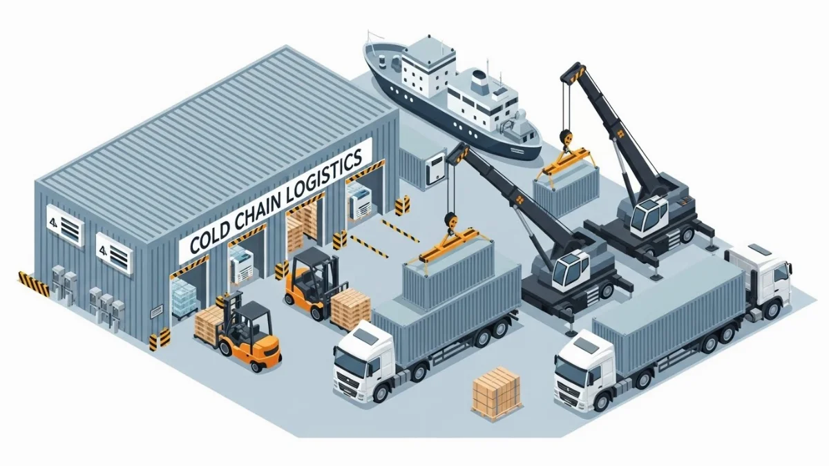 Xe nâng điện kho lạnh với pin được bảo vệ đặc biệt