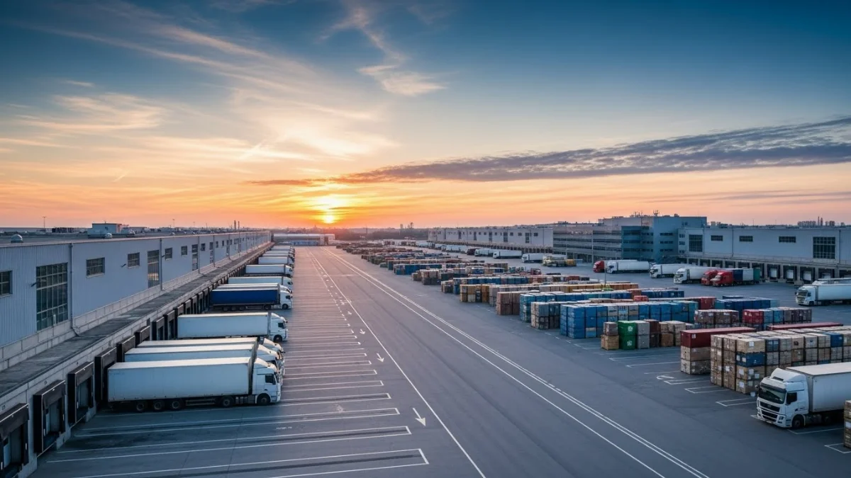 Hình ảnh minh họa xe nâng hàng đang hoạt động trong kho