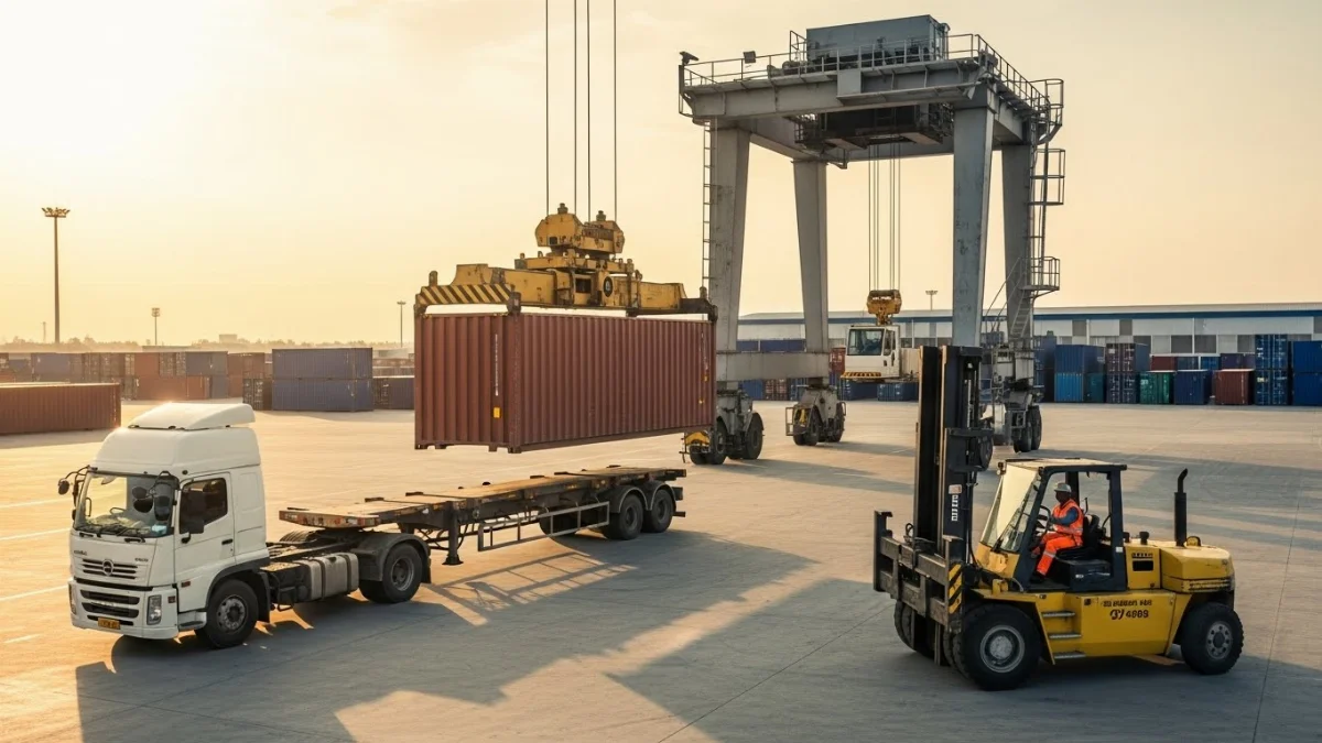 Xe nâng hàng bị hỏng hóc cần sửa chữa