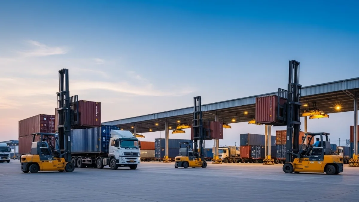 Xe nâng điện hoạt động êm ái trong nhà xưởng sạch sẽ tại TPHCM