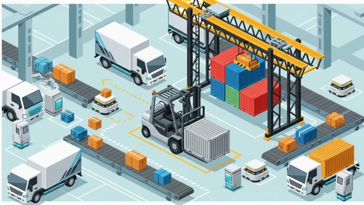 Khu vực sạc pin xe nâng điện an toàn và hiệu quả