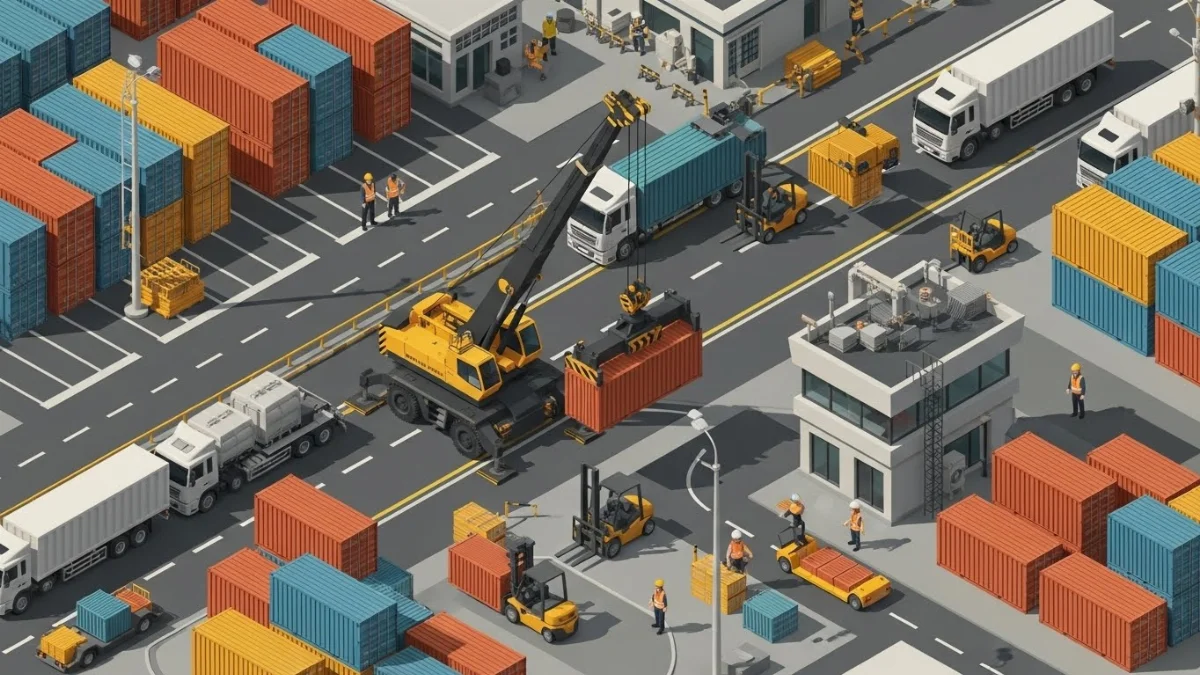 Thực hiện các biện pháp giải cứu ban đầu cho container kẹt