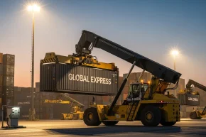 Cho Thuê Xe Nâng Rút Container Chuyên Dụng: Reach Stacker 20–45 Tấn, Sẵn Sàng 24/7