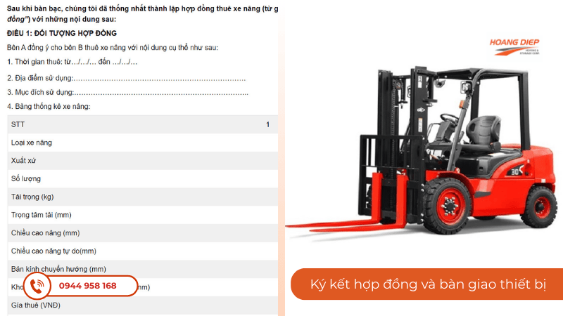 Ký kết hợp đồng và bàn giao xe tại Hoàng Diệp