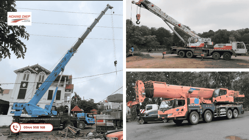 Đội xe cẩu chuyên dụng Kato cho thuê tại Hoàng Diệp