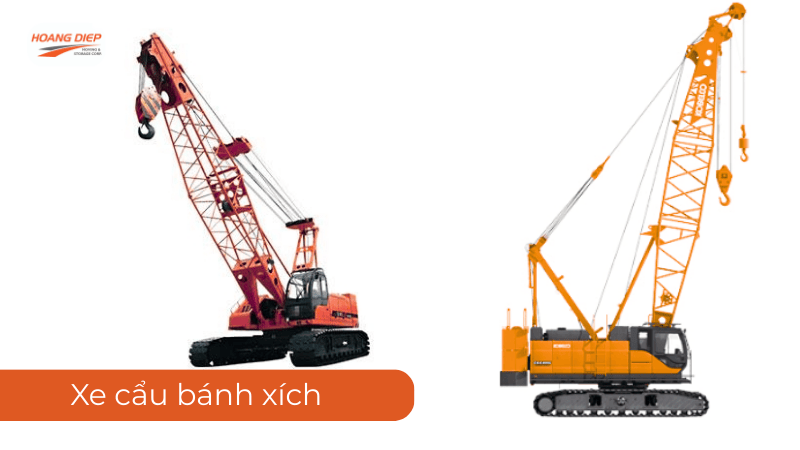 Xe cẩu bánh xích tại Hoàng Diệp