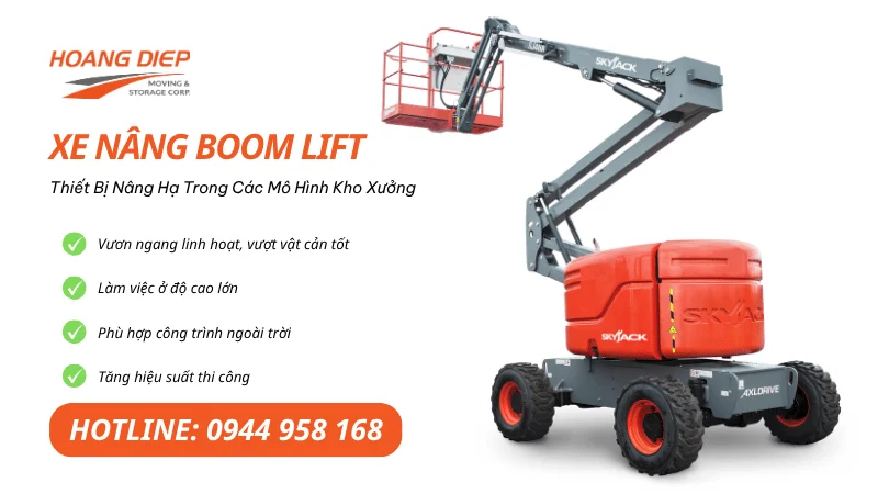 Tìm hiểu chi tiết xe nâng Boom Lift
