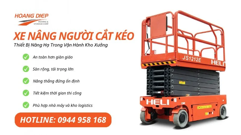 Tìm hiểu chi tiết xe nâng người cắt kéo
