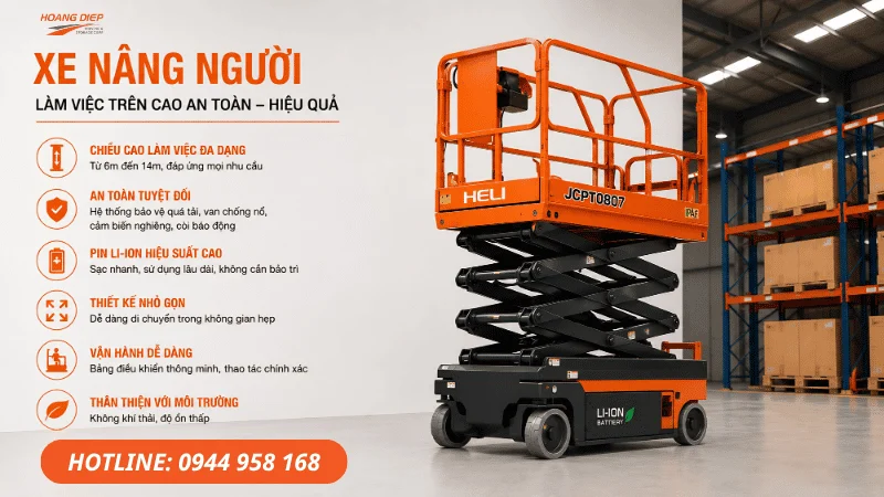 Tìm hiểu chi tiết xe nâng người 