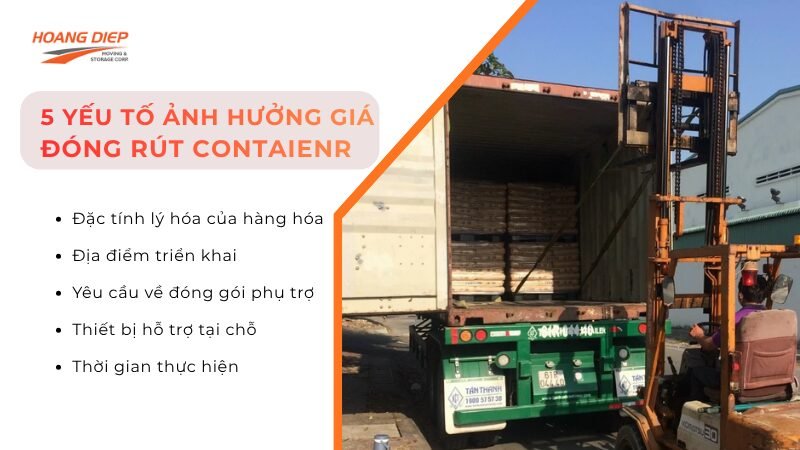 5 yếu tố ảnh hưởng đến giá đóng rút container