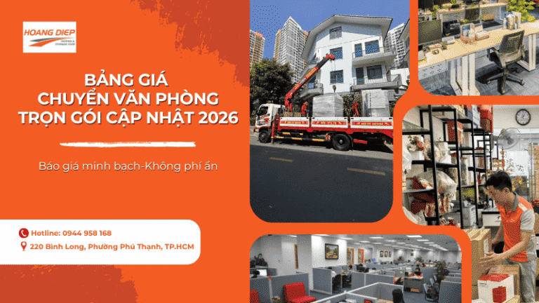 Cập nhật bảng giá chuyển văn phòng trọn gói mới nhất