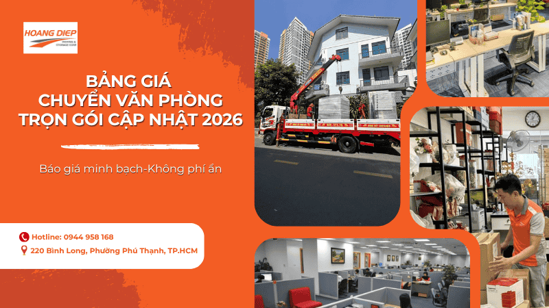 Cập nhật bảng giá chuyển văn phòng trọn gói mới nhất