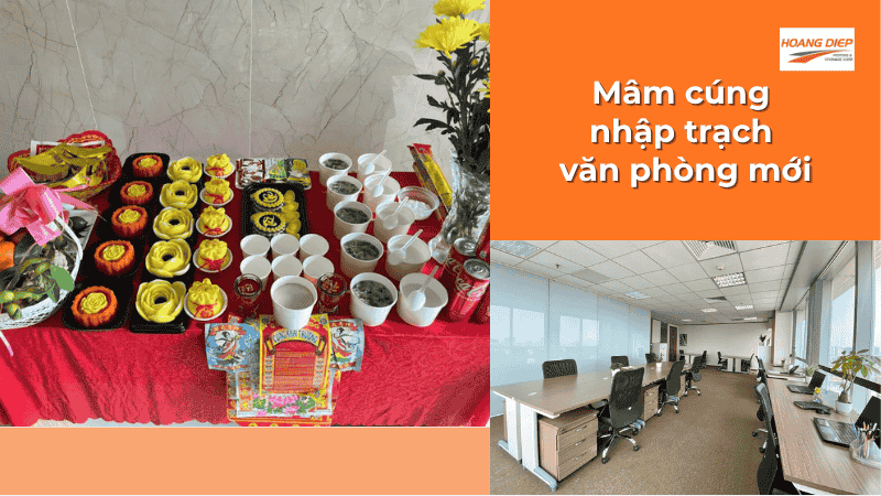 Chuẩn bị mâm cúng nhập trạch văn phòng mới