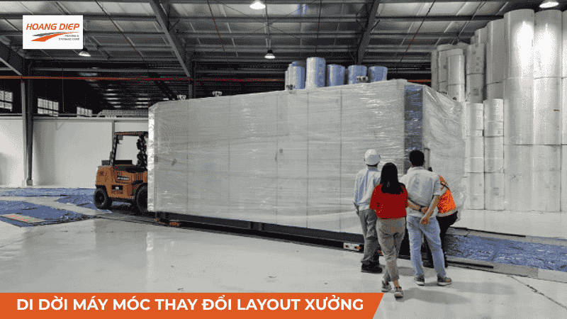 hỗ trợ di dời máy móc công nghiệp thay đổi layout