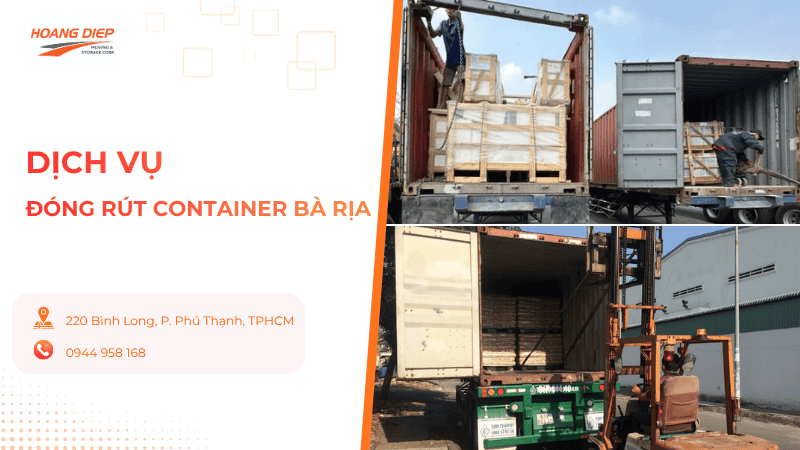 dịch vụ đóng rút container Bà Rịa chuyên nghiệp