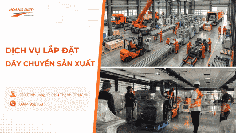 dịch vụ lắp đặt dây chuyền sản xuất của Nâng hạ hoàng diệp