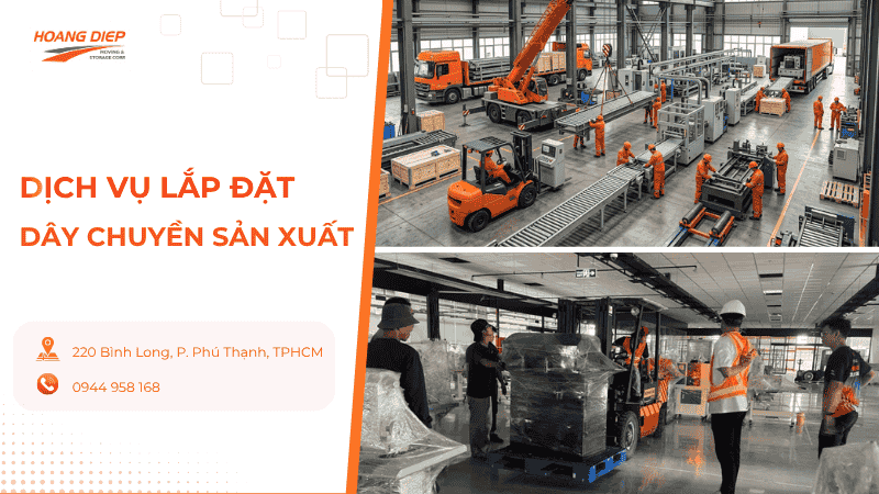 dịch vụ lắp đặt dây chuyền sản xuất của Nâng hạ hoàng diệp