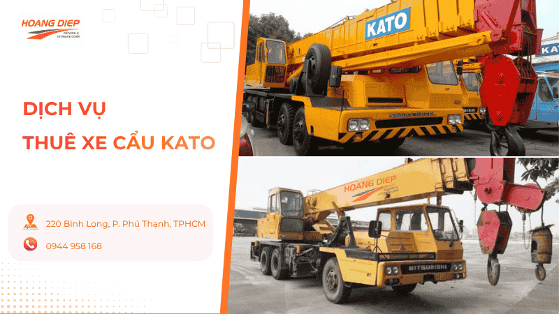 Dịch vụ thuê xe cẩu Kato uy tín tại Nâng Hạ & Vận Tải Hoàng Diệp