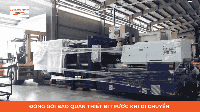 đóng gói bảo quản thiết bị kỹ càng trước khi di dời
