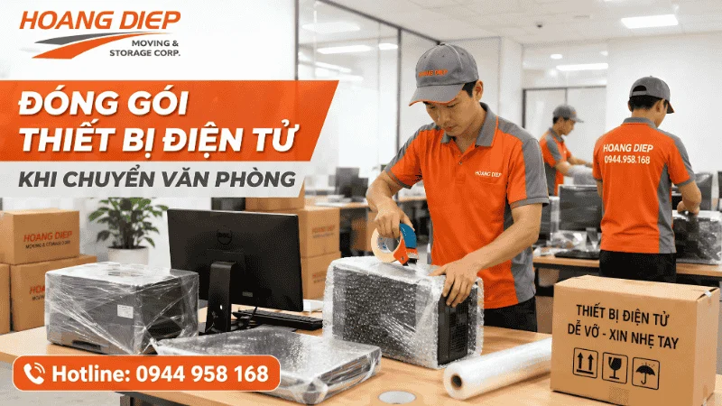 Đóng gói thiết bị điện tử khi chuyển văn phòng