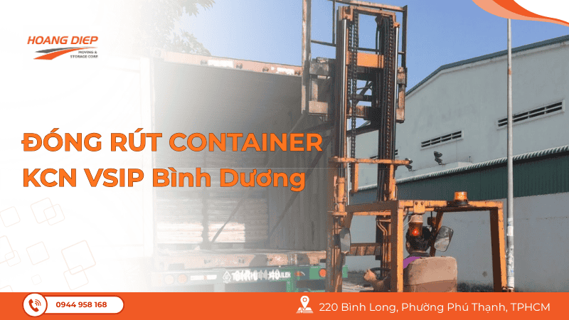 dịch vụ đóng rút container tại KCN VSIP