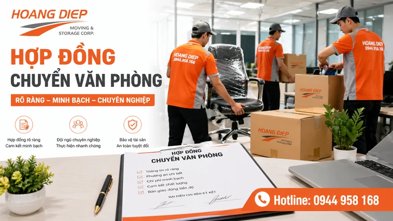Hợp đồng chuyển văn phòng minh bạch tại Hoàng Diệp