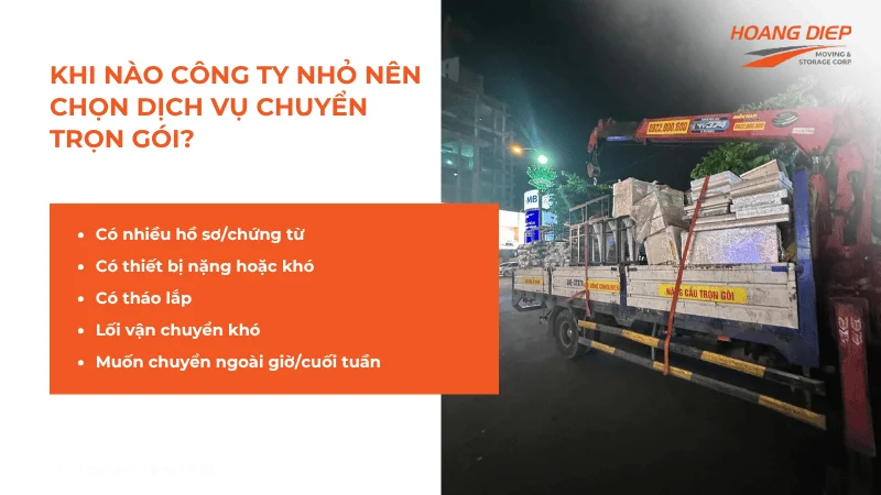 Khi nào công ty nhỏ nên chọn dịch vụ chuyển văn phòng trọn gói?