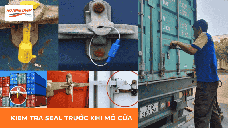 Cần kiểm tra Seal trước khi mở cửa container