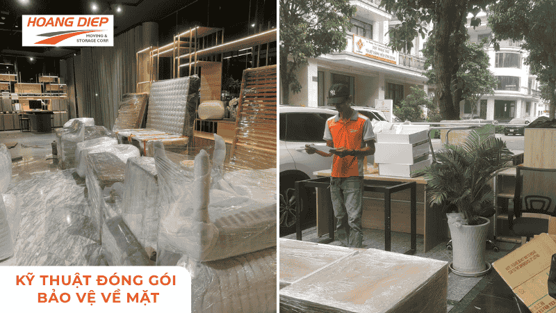 kỹ thuật đóng gói bảo vệ bề mặt hàng hoá từ Hoàng Diệp