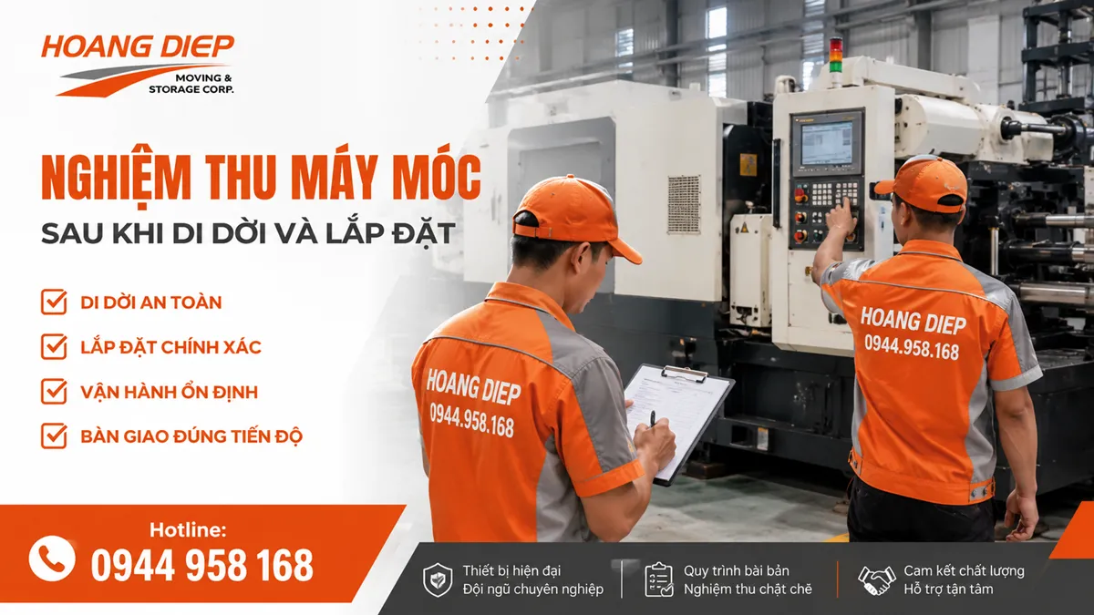 Nghiệm thu máy móc sau khi di dời và lắp đặt
