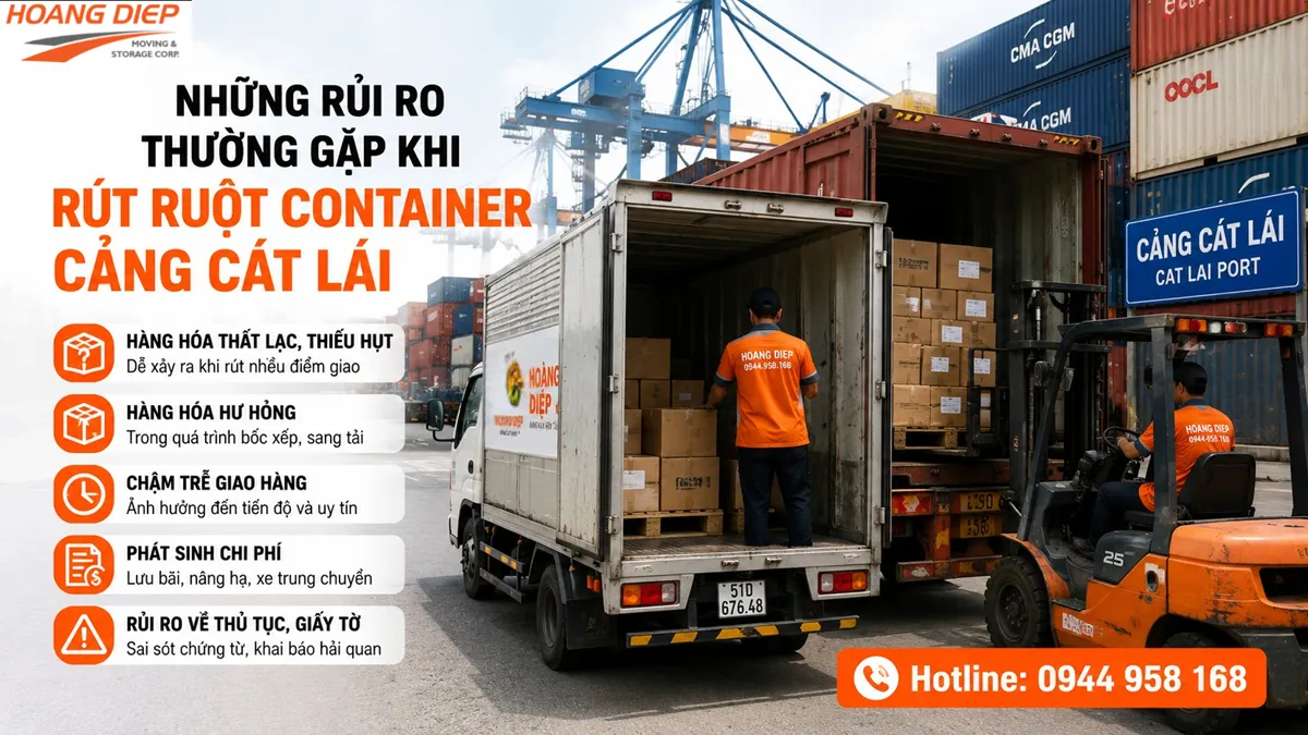Những rủi ro thường gặp khi rút ruột container tại cảng Cát Lái