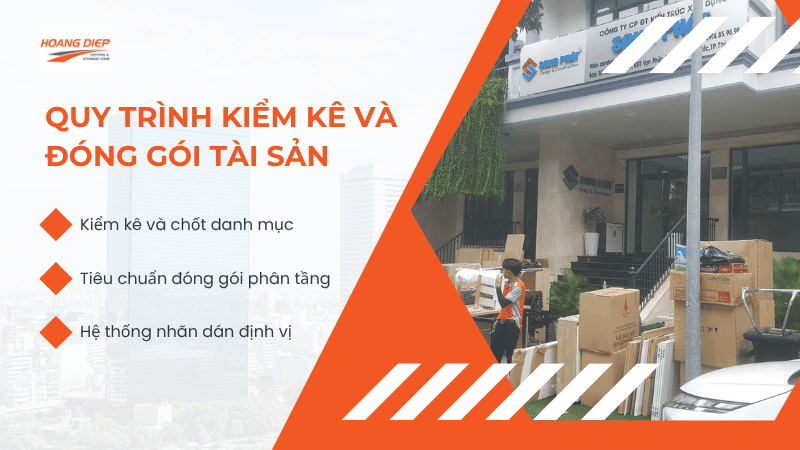 Quy trình kiểm kê và đóng gói tài sản khi chuyển văn phòng công ty lớn