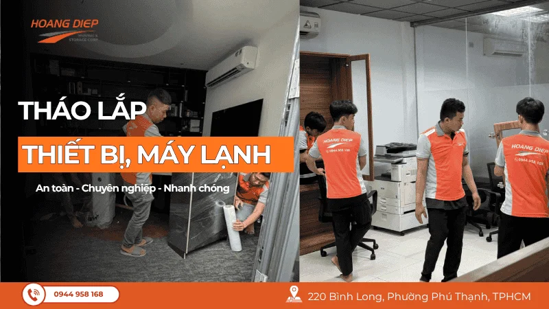Tháo lắp thiết bị văn phòng khi chuyển văn phòng tại Vận tải Hoàng Diệp
