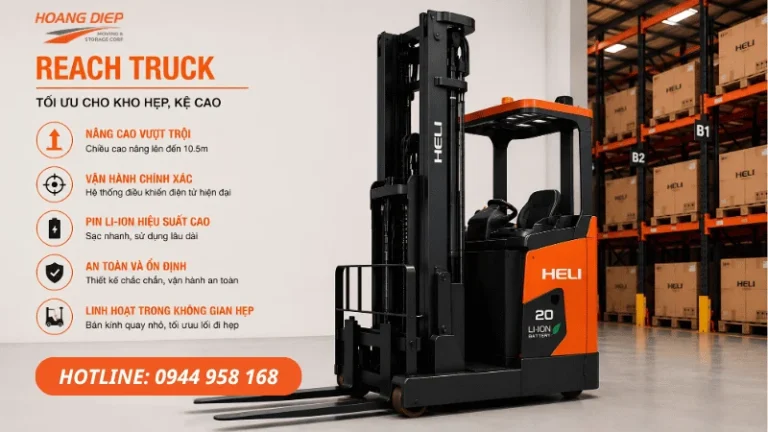 Chi tiết xe nâng Reach truck