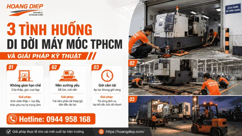 3 tình huống cần di dời máy móc thiết bị TPHCM