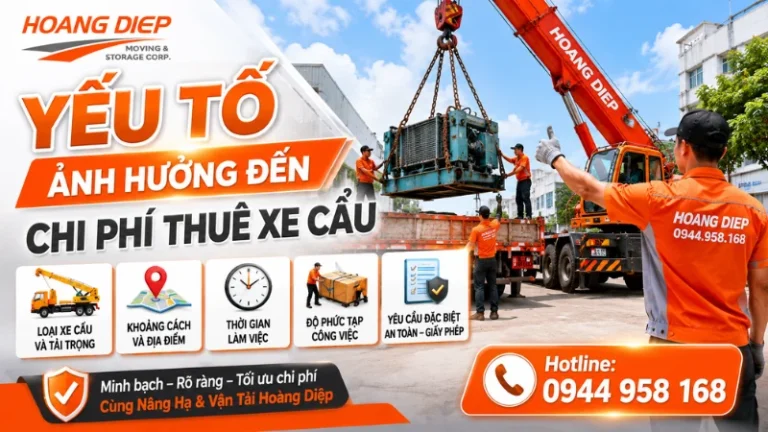 Các yếu tố ảnh hưởng đến chi phí thuê xe cẩu