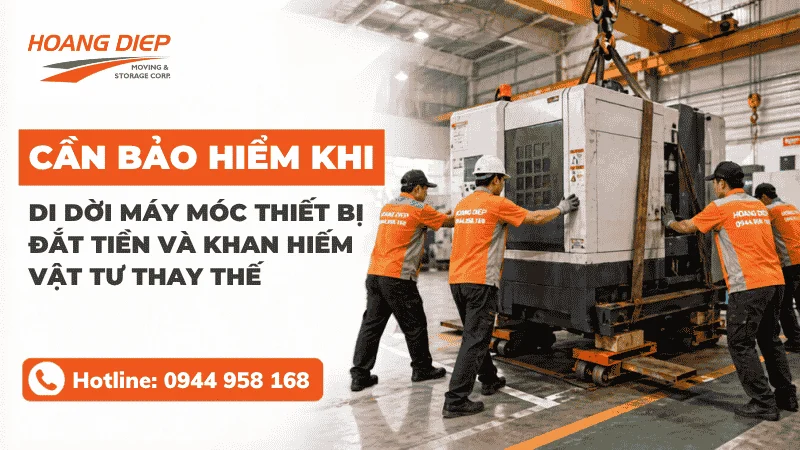 Cần bảo hiểm di dời cho các thiết bị đắt tiền và khan hiếm vật tư thay thế