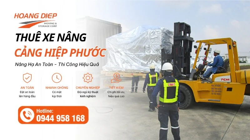 Vận Tải Hoàng Diệp cho thuê xe nâng cảng Hiệp Phước