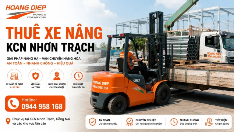 Dịch vụ thuê xe nâng KCN Nhơn Trạch, Đồng Nai và khu vực lân cận