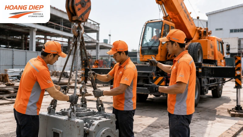Đội ngũ kỹ thuật giàu kinh nghiệm của Hoàng Diệp thi công an toàn 